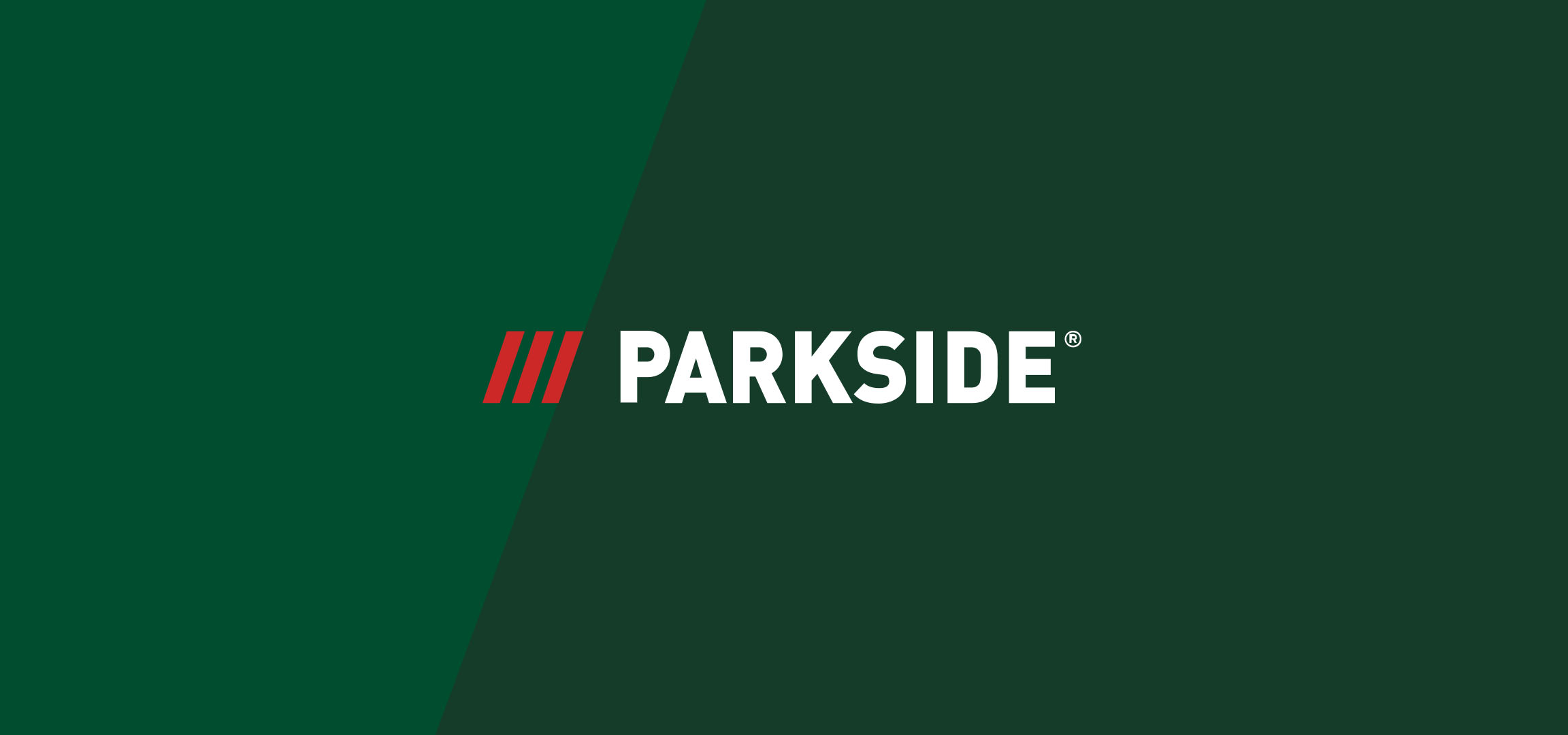 Parkside logo ant tamsiai žalio fono.