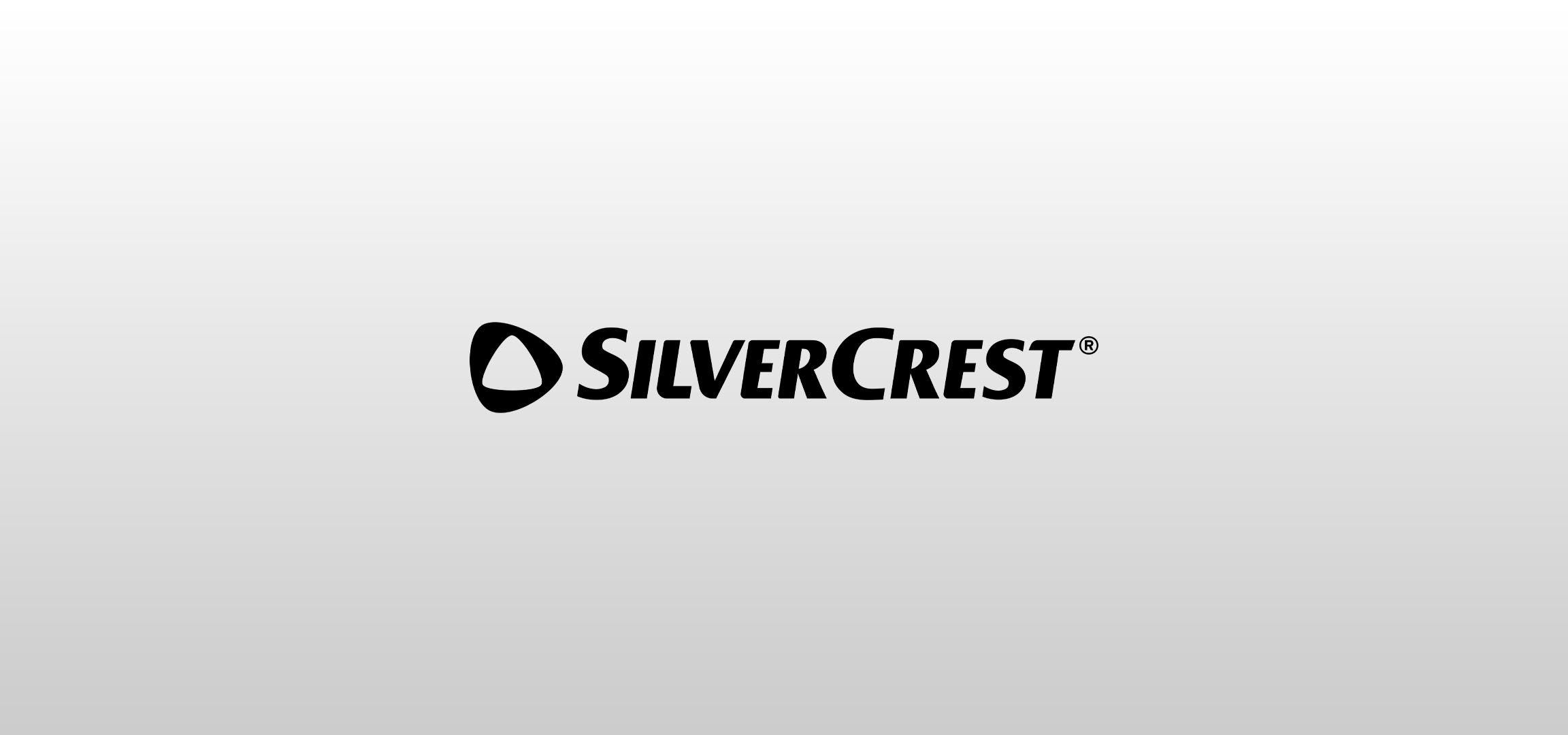 SilverCrest logotipas šviesiai pilkame fone.